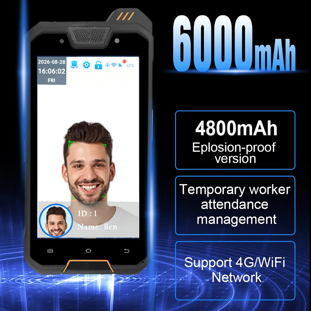 Handheld Portable Facial Recognition Attendance Terminal