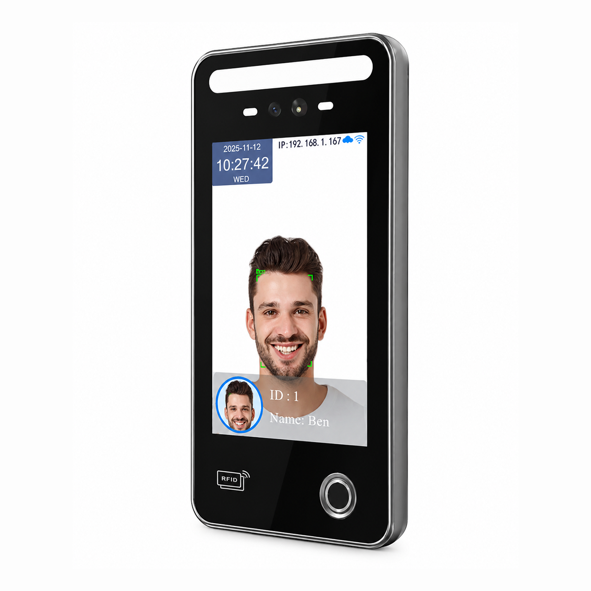 IP65 Face Recognition Palm Vein Fingerprint Access Control Time Attendance Terminal DF08F