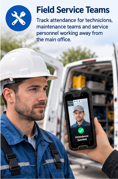 AF06 portable attendance terminal for technicians, maintenance personnel and field service teams