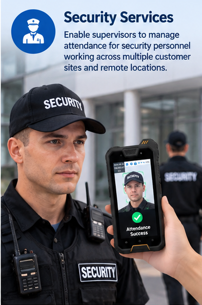 AF06 handheld face recognition attendance terminal for security personnel working across multiple locations