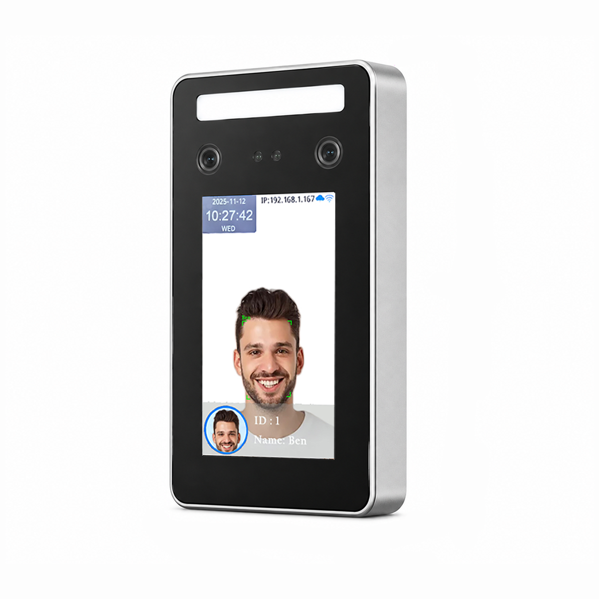 DF01 AI dynamic face recognition access control terminal with 5 inch touch screen