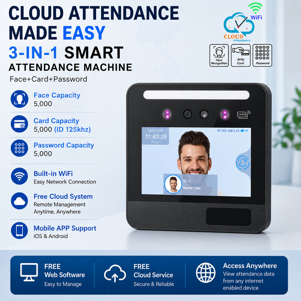 Face Recognition Attendance Machine & Access Control Terminal DF03
