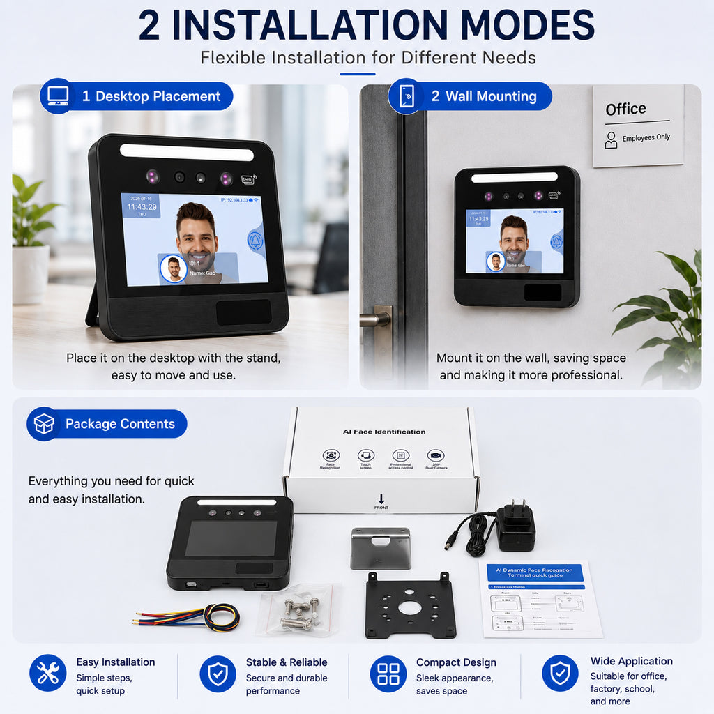 Face Recognition Attendance Machine & Access Control Terminal DF03