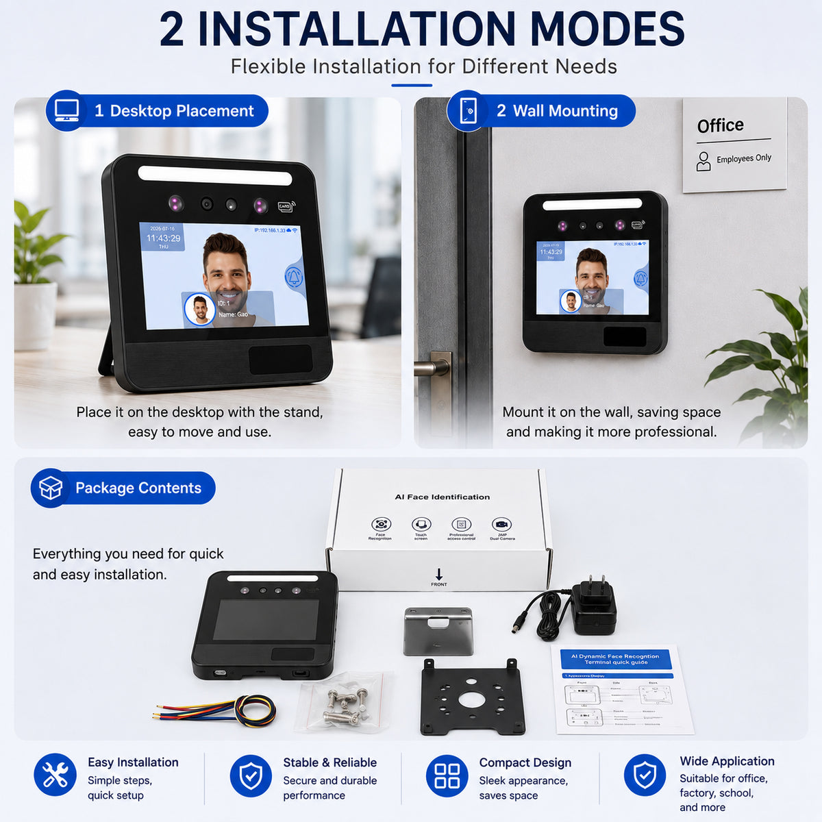 Face Recognition Attendance Machine & Access Control Terminal DF03