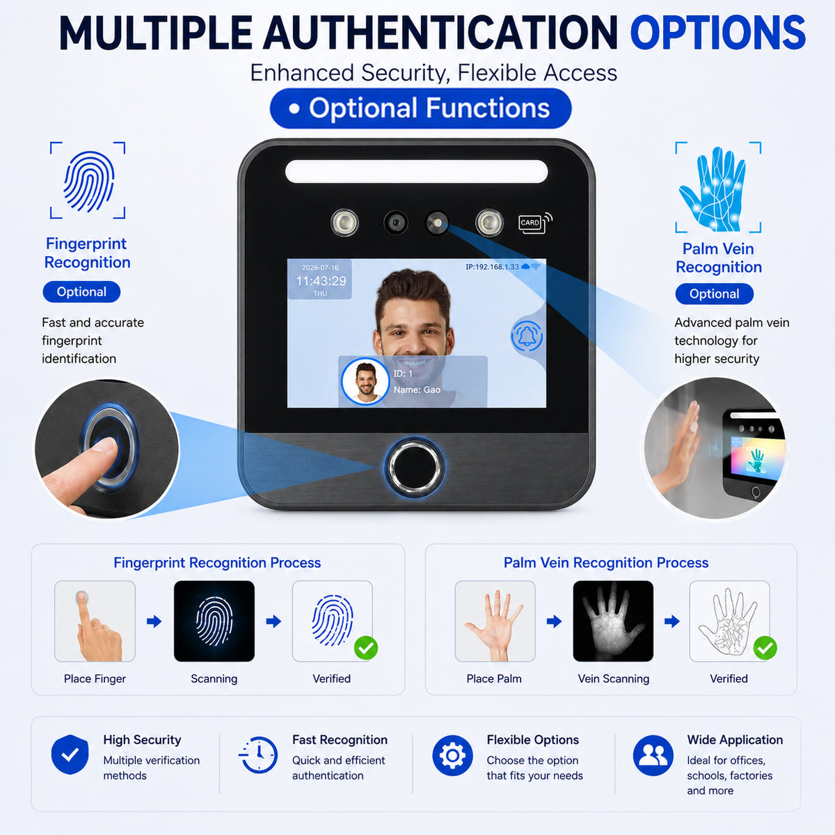 Face Recognition Attendance Machine & Access Control Terminal DF03