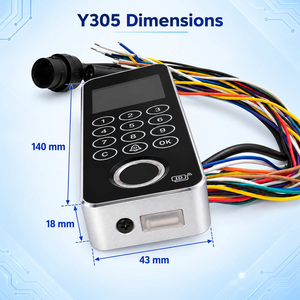 IP65 Fingerprint RFID & PIN Access Control Terminal Y305